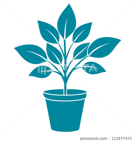 Detailed Plant Silhouette with Roots for Botanical Illustrations, Logos, and Eco-Friendly Design Projects Detailed Plant Silhouette with Roots for Botanical Illustrations, Logos, and Eco-Friendly Design Projects 122677475