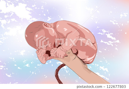 Newborn Baby Realistic Poster Mother s day. Vector 122677803