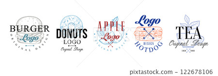 Food Logo and Label Original Design Template Vector Set Food Logo and Label Original Design Template Vector Set 122678106
