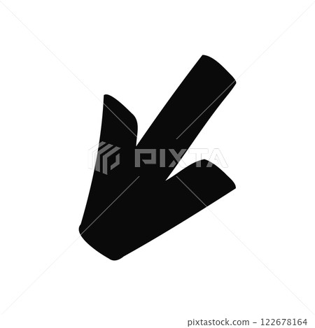 Hand drawn vector doodle arrow isolated on a white 122678164