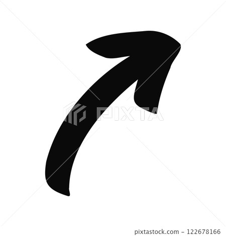 Hand drawn vector doodle arrow isolated on a white 122678166