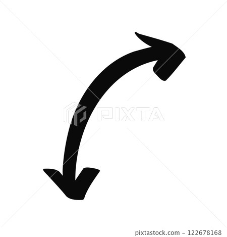 Hand drawn vector doodle double arrow isolated on a white 122678168
