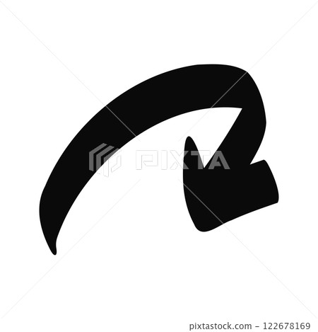 Hand drawn vector doodle arrow isolated on a white 122678169