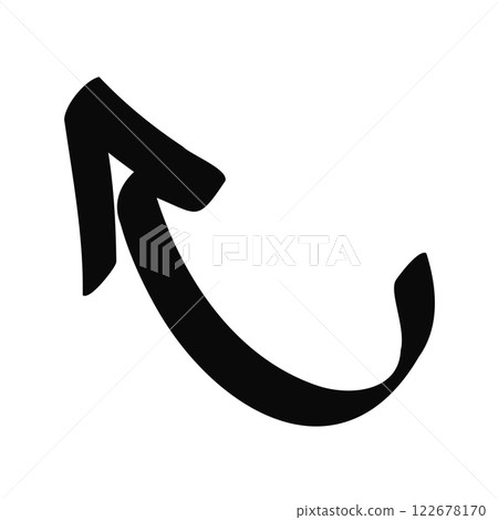 Hand drawn vector doodle arrow isolated on a white 122678170