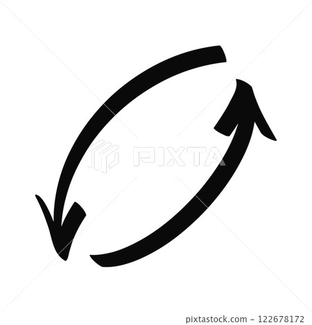 Hand drawn vector doodle arrow isolated on a white Hand drawn vector doodle arrow isolated on a white 122678172