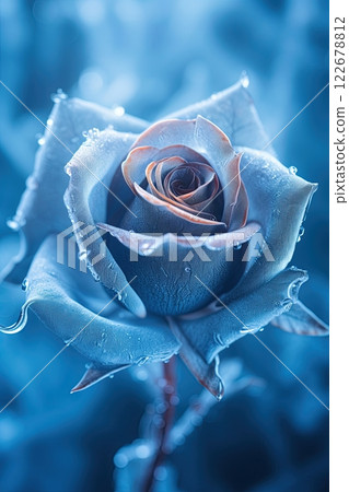 Frozen rose poster design. Generative Ai 122678812