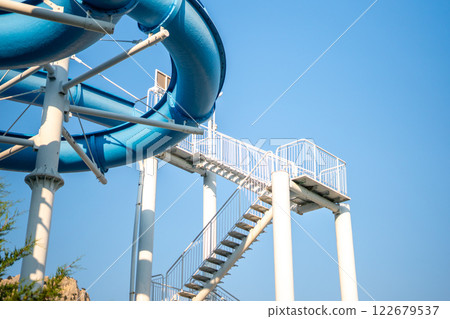 Water Slide, Amusement Park, Summer Water Slide, Amusement Park, Summer 122679537