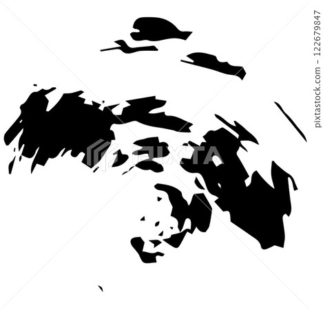 Simple and stylish fish with a black eye, depicted in a modern style, suitable for decorating children's rooms or toys 122679847