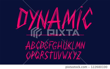 Sketchy typeface, lettering with brush or pen and ink. Chalk aggressive font modern looking Sketchy typeface, lettering with brush or pen and ink. Chalk aggressive font modern looking 122680100