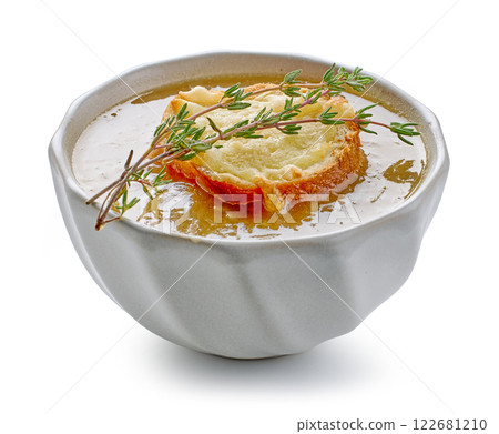 bowl of french onion soup bowl of french onion soup 122681210