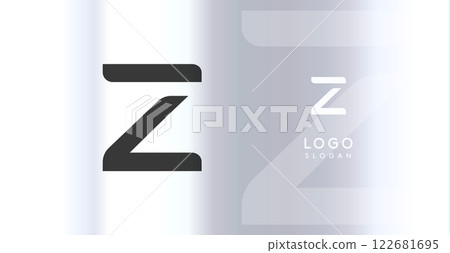 Bold futuristic logo monogram, sleek minimalistic letter Z for innovative tech company, science bio lab, sport label, futuristic and cosmic inspired designs. Vector illustration. Bold futuristic logo monogram, sleek minimalistic letter Z for innovative tech company, science bio lab, sport label, futuristic and cosmic inspired designs. Vector illustration. 122681695