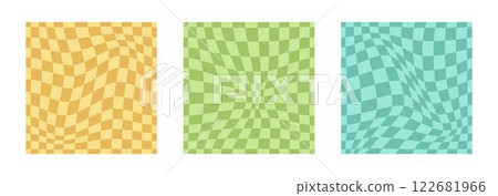 Psychedelic checkerboard poster Psychedelic checkerboard poster 122681966