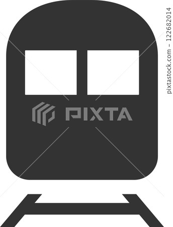 Train monochrome vector illustration icon Train monochrome vector illustration icon 122682014