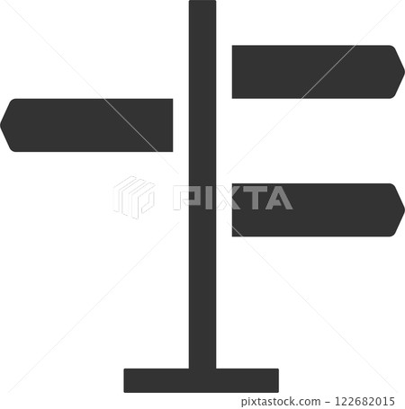 Directions board monochrome vector illustration icon Directions board monochrome vector illustration icon 122682015