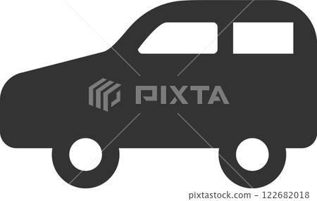 Car monochrome vector illustration icon Car monochrome vector illustration icon 122682018