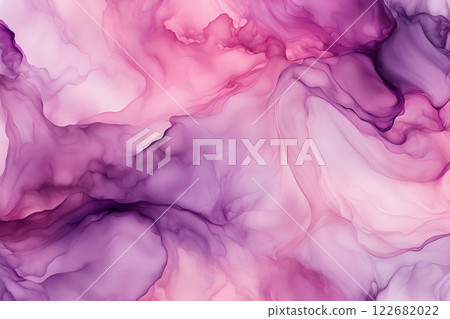 Alcohol ink art purple pink texture background 122682022