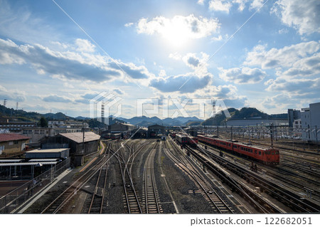 山陰地區商業、交通樞紐－米子市的 JR 公尺子站 122682051