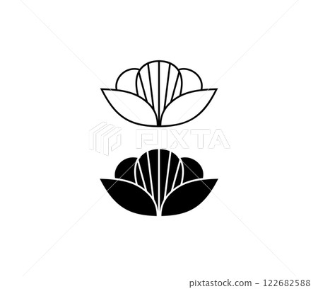 Icon of flower, logo template Icon of flower, logo template 122682588