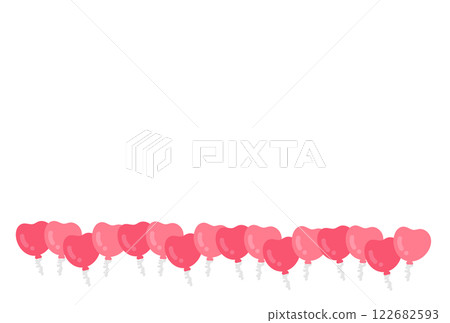 Heart-shaped balloon frame illustration 122682593