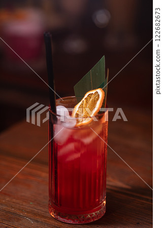 cocktail in a restaurant, professional shooting. a 122682673