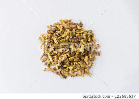 Chinese herbal medicine hermaphrodite yellow 122683637