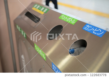 Separate garbage bins in stations 122683778