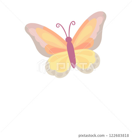 Butterfly illustrations that give a sense of the season: Butterfly illustrations in autumn colors 122683818