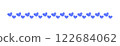 Hand-drawn blue heart border 122684062