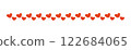 Hand-drawn red heart border 122684065