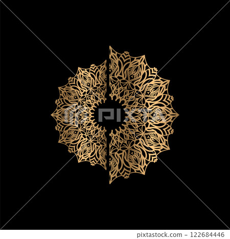 mandala art simple concept design decorative art flower mandala simple vector templet 122684446