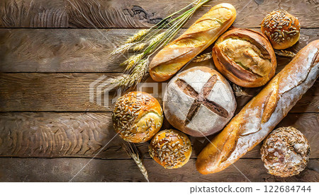 Assorted bread 122684744