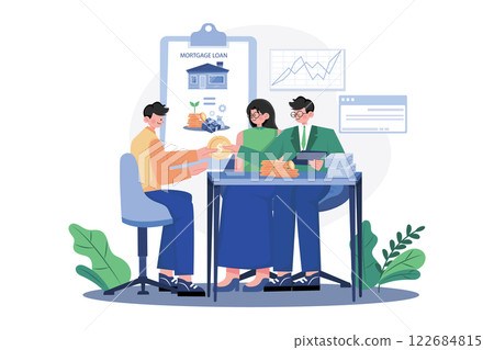 A Couple With A Mortgage Loan 122684815