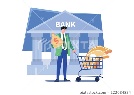 Man Getting A Loan From The Bank Man Getting A Loan From The Bank 122684824