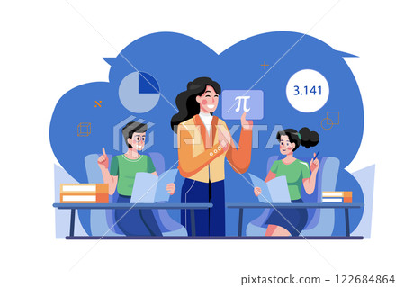 Student Attending Maths Class Student Attending Maths Class 122684864