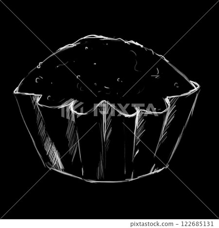 Graphic Pencil Illustration Cupcake Muffin, Graphic Clipart for Menu Design, Interior, Exterior, Print and Textile Graphic Pencil Illustration Cupcake Muffin, Graphic Clipart for Menu Design, Interior, Exterior, Print and Textile 122685131