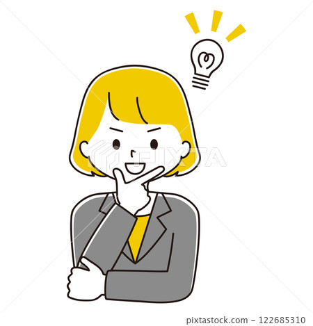 Pose Illustration of a woman in a suit Inspiration 122685310