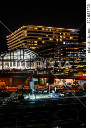 Night view of the area around Nagasaki Station from the rooftop garden of the Nagasaki Prefectural Government Parking Lot [Nagasaki City] 122685700