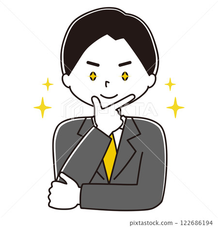 穿著西裝的男人的姿勢插圖閃閃發光 穿著西裝的男人的姿勢插圖閃閃發光 122686194