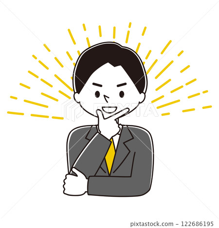 Pose Illustration of a man in a suit getting carried away 122686195