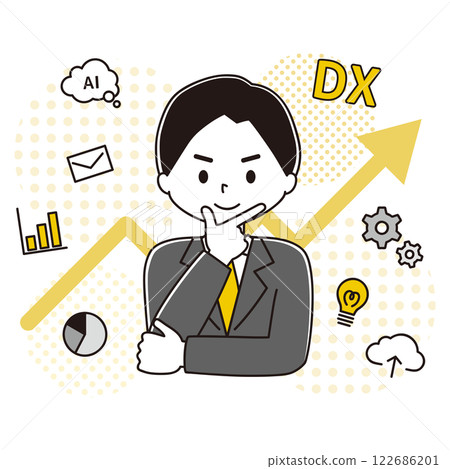 姿勢:一位男士透過數位轉型簡化工作,獲得成功 姿勢:一位男士透過數位轉型簡化工作,獲得成功 122686201