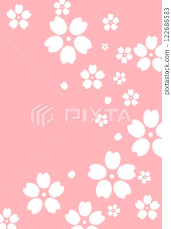 可愛的櫻花春日式花卉背景 122686583
