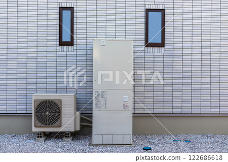 Housing parts, hot water equipment, exterior walls 122686618