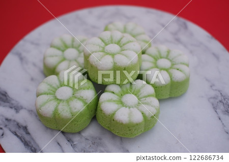 Kue Putu Ayu is one of the traditional wet cakes that have a soft texture.  122686734