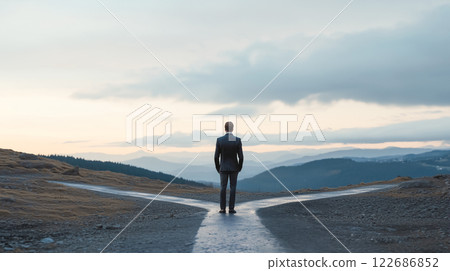 一位處於十字路口的商人被迫做出一個關鍵的決定 122686852