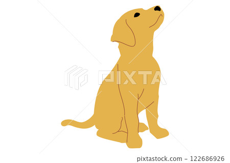 狗狗插畫簡單色彩 狗狗插畫簡單色彩 122686926