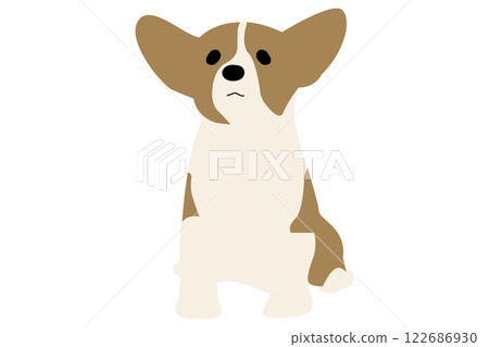 Dog illustration simple color Dog illustration simple color 122686930