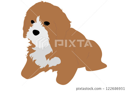 Dog illustration simple color Dog illustration simple color 122686931