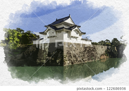 水彩風格 靜岡 駿城 坤塔 靜岡縣靜岡市 水彩風格 靜岡 駿城 坤塔 靜岡縣靜岡市 122686936