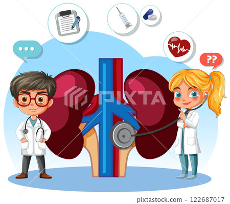 Kidney Health and Medical Teamwork Kidney Health and Medical Teamwork 122687017