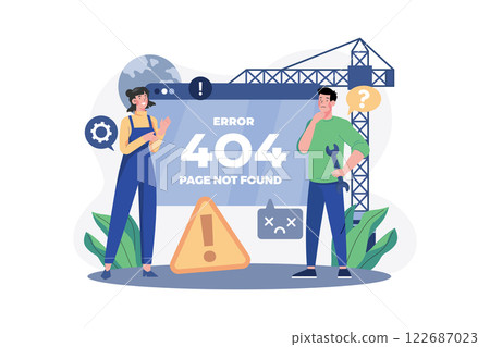 Error 404 Illustration concept on white background 122687023